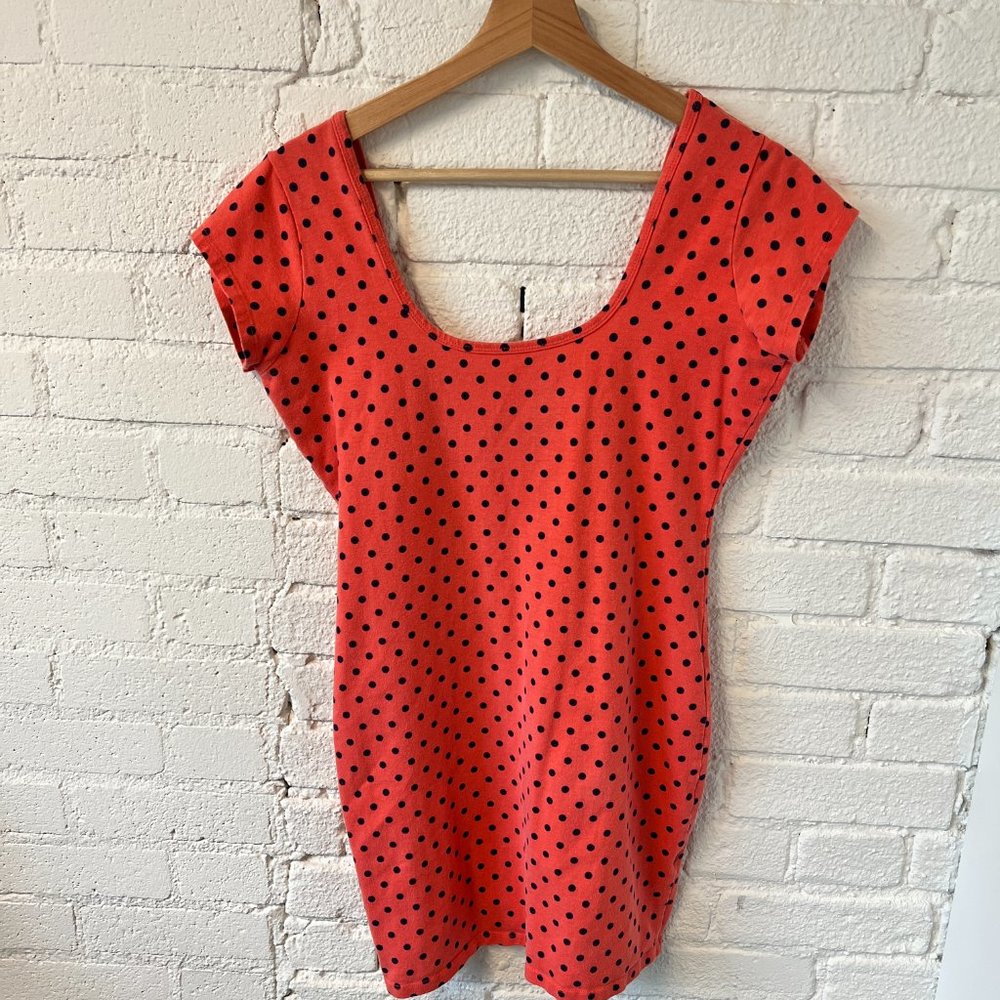 Seductions Polka Dot Dress Sz Large